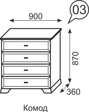 Комод 03 «Венеция»