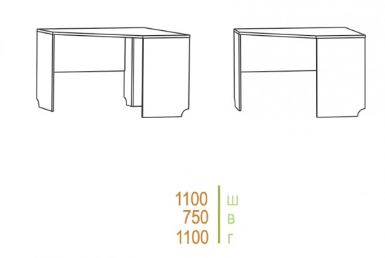 Стол письменный угловой «Рио»