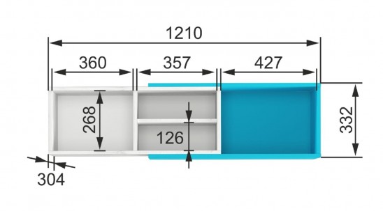 Полка навесная №7.2 «Бриз»