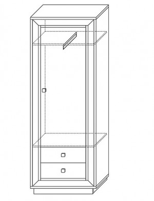 «Прато» Шкаф 776 для одежды (Ясень анкор светлый)