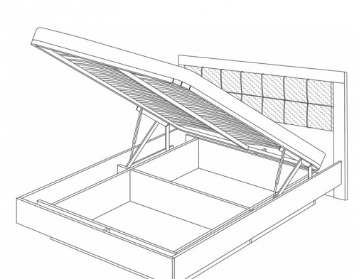 Кровать двуспальная -35% из зала с подъемным мех-мом 5 «Вега Скандинавия» изголовье велюр 