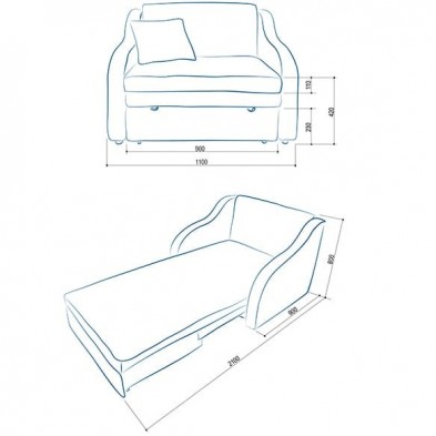 «Юниор 1.1» детский диван кровать 90*200 раскладной 