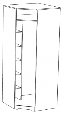 «Атланта» Шкаф для одежды угловой КМК 0741.2 