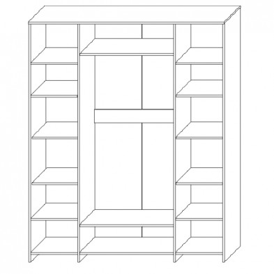 «Марсела» Шкаф для одежды 4Д КМК 0648.11