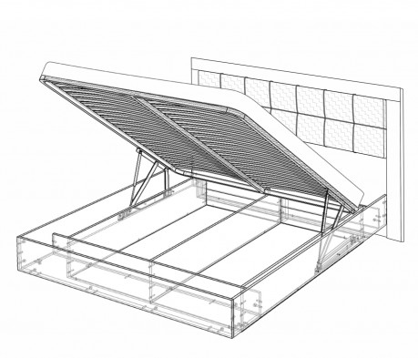 «Парма нео» Двуспальная кровать-5 с подъемным мех-мом 