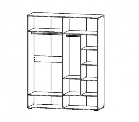 «Оливия» Шкаф для одежды 4Д КМК 0971.1