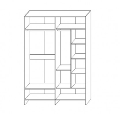 «Герта» Шкаф для одежды 4Д КМК 0979.1