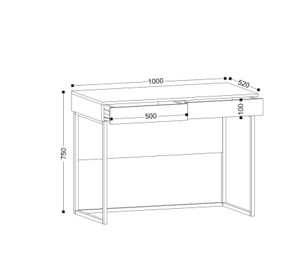 «Николь» (Ивару) Стол туалетный м.4