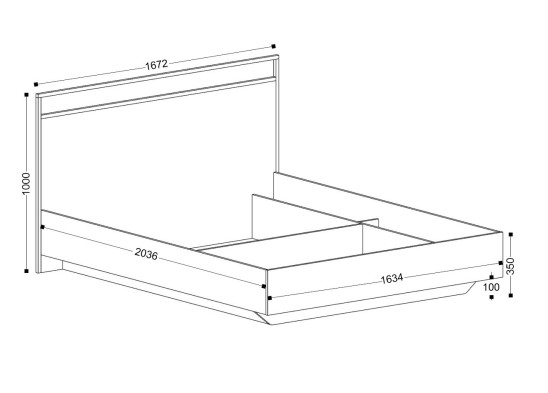 «Николь» (Ивару) Кровать двуспальная с орт.основанием «Николь» (Ивару) Кровать двуспальная с орт.основанием