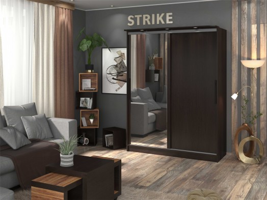 «Strike» Шкаф-купе 1350 Зеркало/ЛДСП