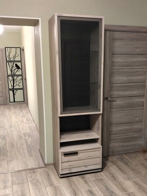 «Nature» Шкаф для посуды 13 Гаскон Пайн/Черный