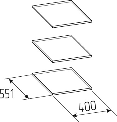 «Прайм» 62 Комплект полок для шкафа 61