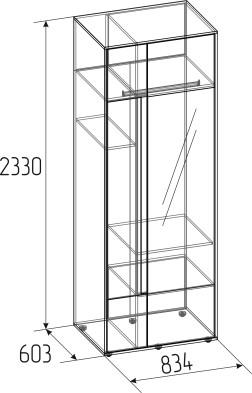 «Прайм» Шкаф распашной для одежды 63