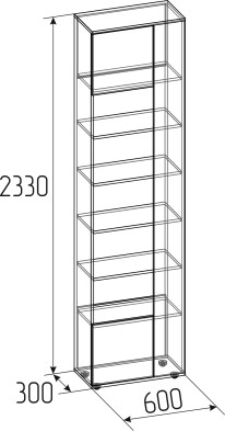 «Прайм» Стеллаж зонирующий 57 «Прайм» Стеллаж зонирующий 57