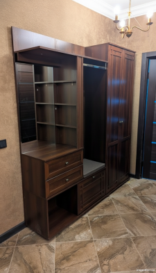 «Sherlock» Шкаф МЦН 70 с подсветкой Орех шоколадный