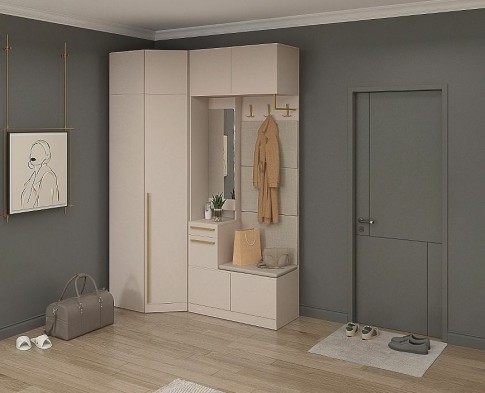 «Николь» (Ивару) Модульная прихожая Кашемир/Черный