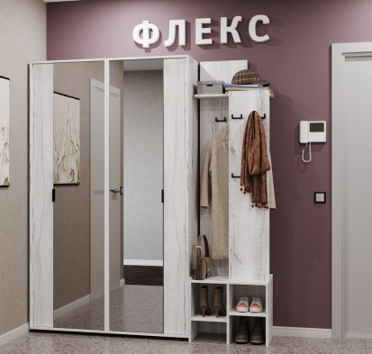 «Флекс» Шкаф двухдверный для одежды и белья 71