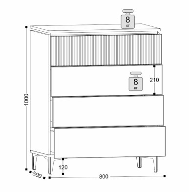«Джулия» Комод м.8