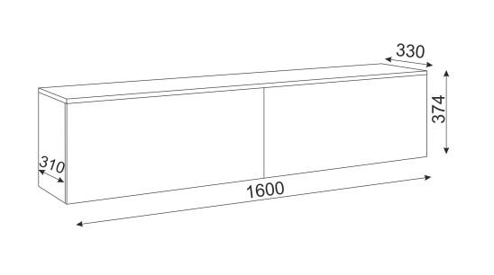 «Осло NEW» М22 (ручка торцевая) Тумба навесная (Белый) «Осло NEW» М22 (ручка торцевая) Тумба навесная (Белый)