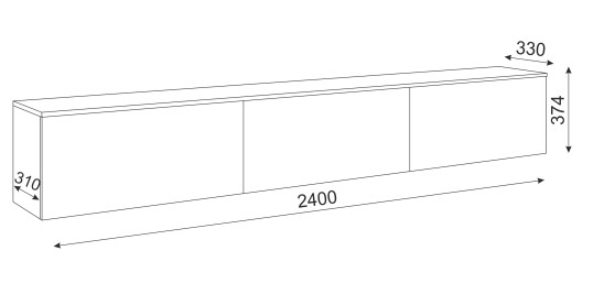 «Осло NEW» М23 (ручка торцевая) Тумба навесная (Кашемир) «Осло NEW» М23 (ручка торцевая) Тумба навесная (Кашемир)