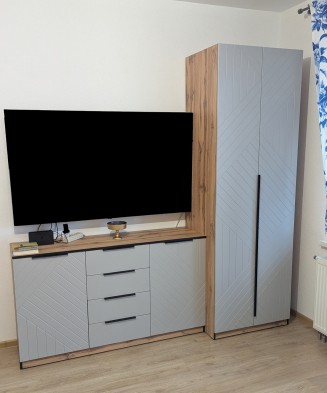 «Квадро» Комод 1500 с 4-я ящиками и 2 дверцами