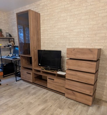 «Nature» Комод 6 Дуб табачный Craft-Черный «Nature» Комод 6 Дуб табачный Craft-Черный