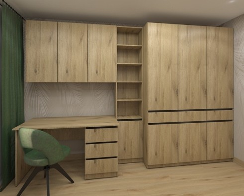 «Аспек» Шкаф 3-х створчатый с выдвижными ящиками м.2 моноцвет