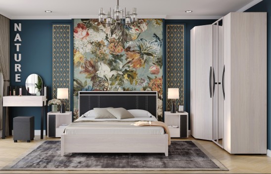 «Nature» Тумба прикроватная 42 Ясень Анкор светлый-Черный «Nature» Тумба прикроватная 42 Ясень Анкор светлый-Черный