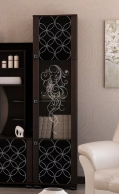 Пенал-витрина Вега-24 со стеклом