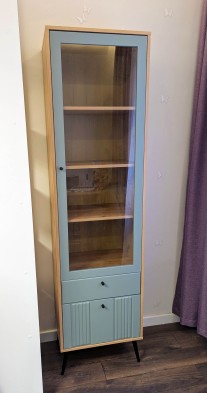 «Вега Саксония» Шкаф-витрина Серо-зелёный