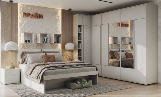 «Прайм» Кровать двуспальная Люкс с подъемным механизмом «Прайм» Кровать двуспальная Люкс с подъемным механизмом