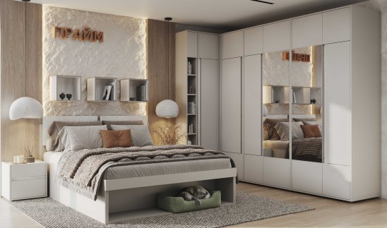 «Прайм» Кровать двуспальная с ортопедическим основанием металл «Прайм» Кровать двуспальная с ортопедическим основанием металл