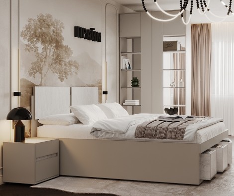 «Прайм» Кровать двуспальная Люкс с подъемным механизмом