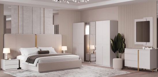 «Атланта» Мягкая двуспальная кровать с ортопедическим основанием