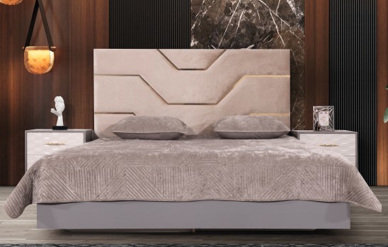 «Грация» Мягкая двуспальная кровать с ортопедическим основанием