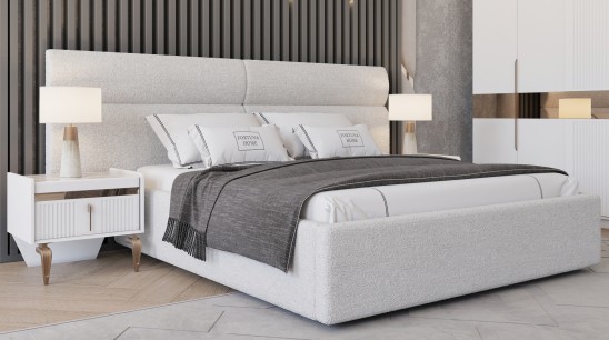 «Изабель» Мягкая двуспальная кровать с ортопедическим основанием