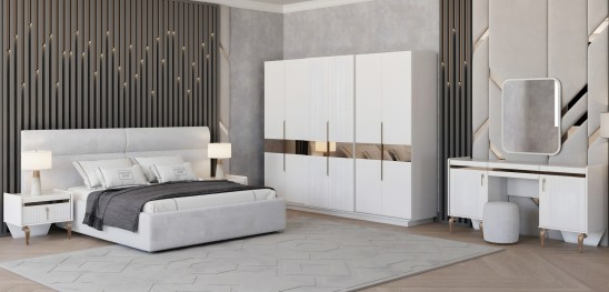 «Изабель» Мягкая двуспальная кровать с ортопедическим основанием