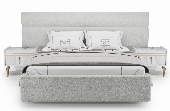 «Изабель» Мягкая двуспальная кровать с ортопедическим основанием