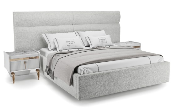 «Изабель» Мягкая двуспальная кровать с ортопедическим основанием