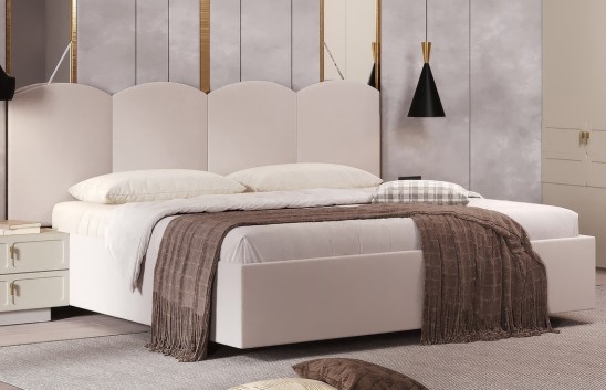 «Лион» Мягкая двуспальная кровать с ортопедическим основанием