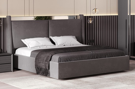 «Марсель» Мягкая двуспальная кровать с ортопедическим основанием