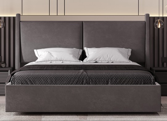 «Марсель» Мягкая двуспальная кровать с ортопедическим основанием