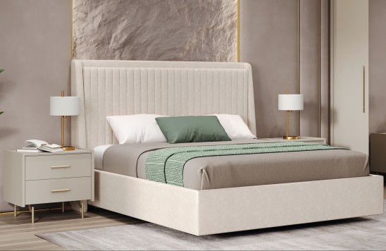 «Милан» Мягкая двуспальная кровать с ортопедическим основанием