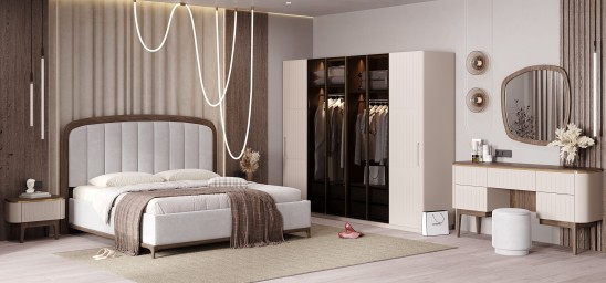 «Неаполь» Мягкая двуспальная кровать с ортопедическим основанием