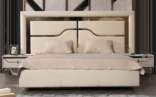 «Стиль» Мягкая двуспальная кровать с ортопедическим основанием