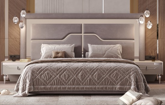 «Стиль» Мягкая двуспальная кровать с ортопедическим основанием