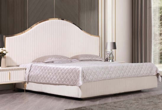 «Элен» Мягкая двуспальная кровать с ортопедическим основанием