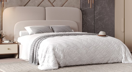 «Ирис» Мягкая  двуспальная кровать с ортопедическим основанием