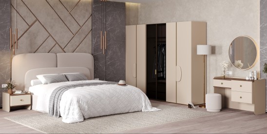 «Ирис» Мягкая  двуспальная кровать с ортопедическим основанием