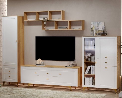 «Вега Сапфир» Гостиная Белый глянец